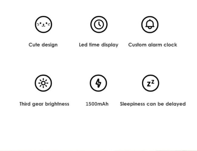 Teacup Cat LED Light Clock