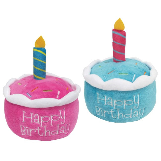 Happy Birthday Cake Squeaky Plush Toy