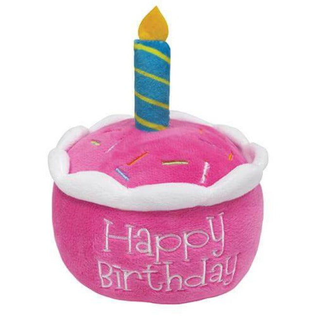 Happy Birthday Cake Squeaky Plush Toy