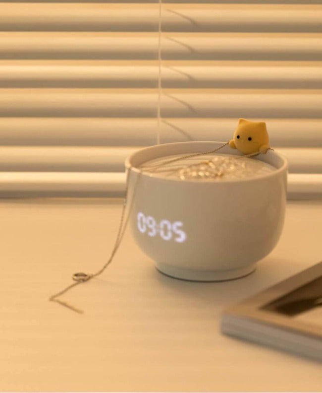 Teacup Cat LED Light Clock