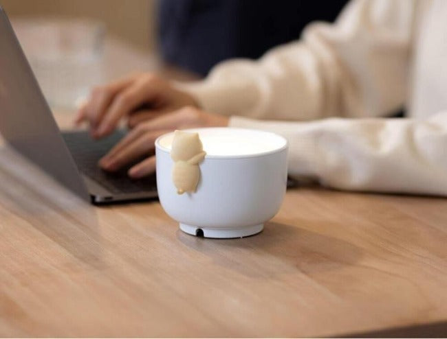 Teacup Cat LED Light Clock