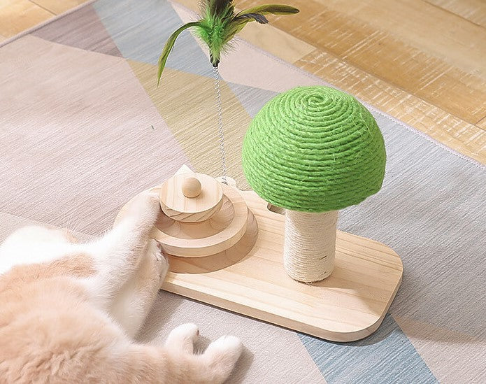 Mushroom Cat Scatching Post