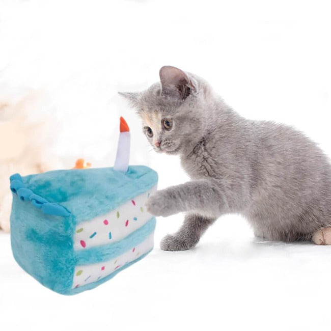 Birthday Cupcake Squeaky Plush Toy Set