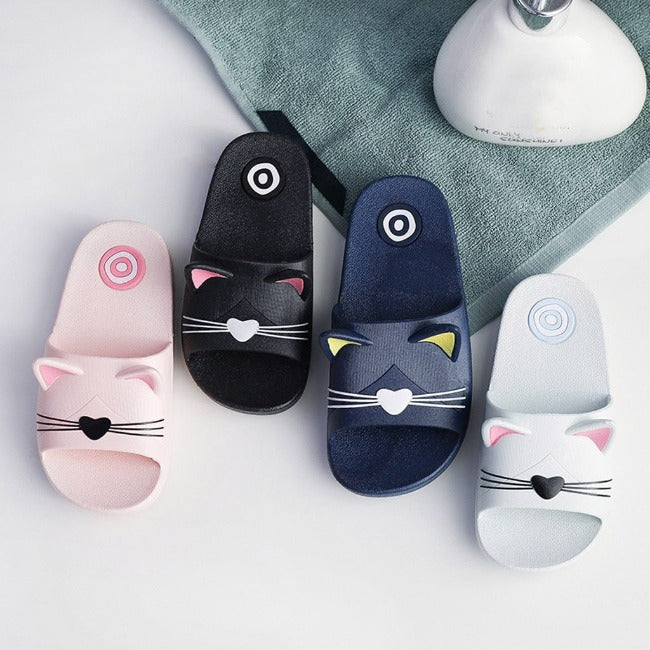 Cute Cat Kids Slippers