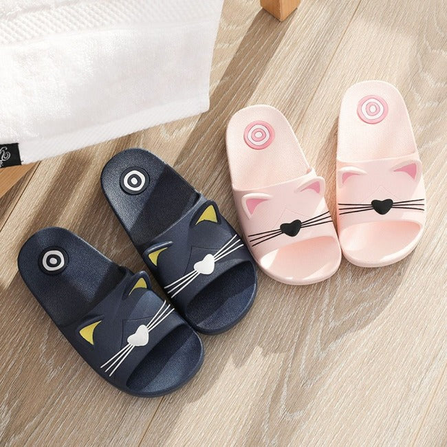 Cute Cat Kids Slippers