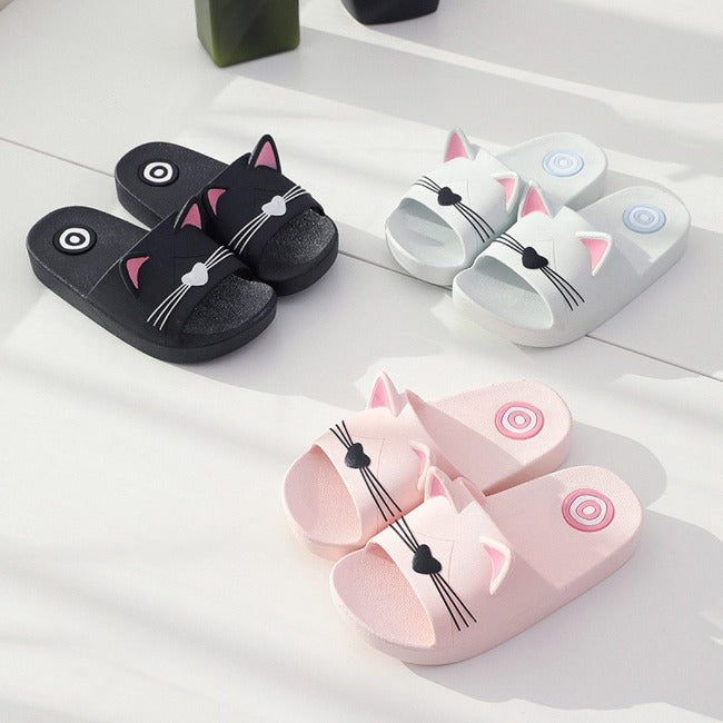 Cute Cat Kids Slippers