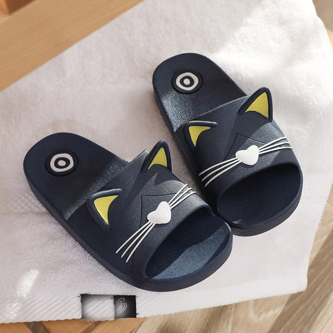 Cute Cat Kids Slippers