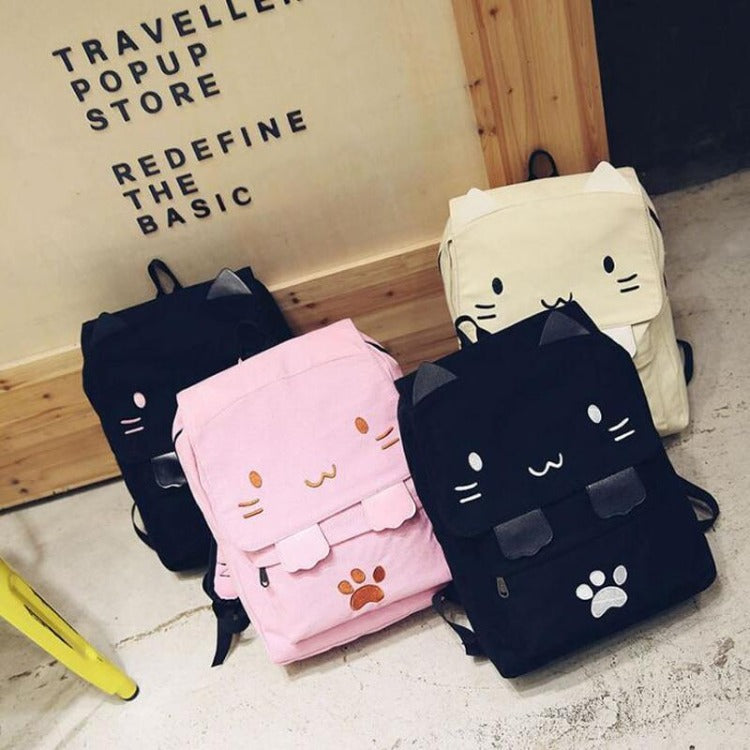 Cute canvas backpack best sale