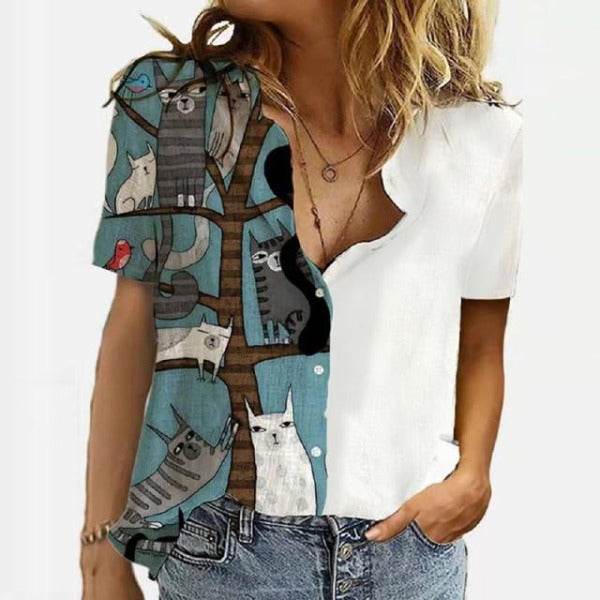 Beaucoup Cats Blouse