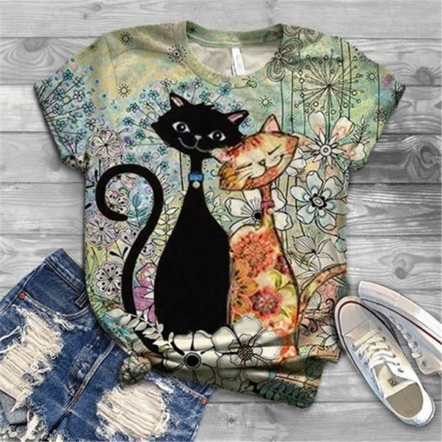 Cat Graphic T-Shirt