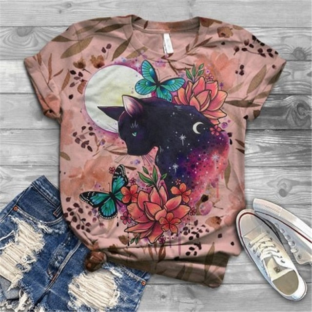 Cat Graphic T-Shirt