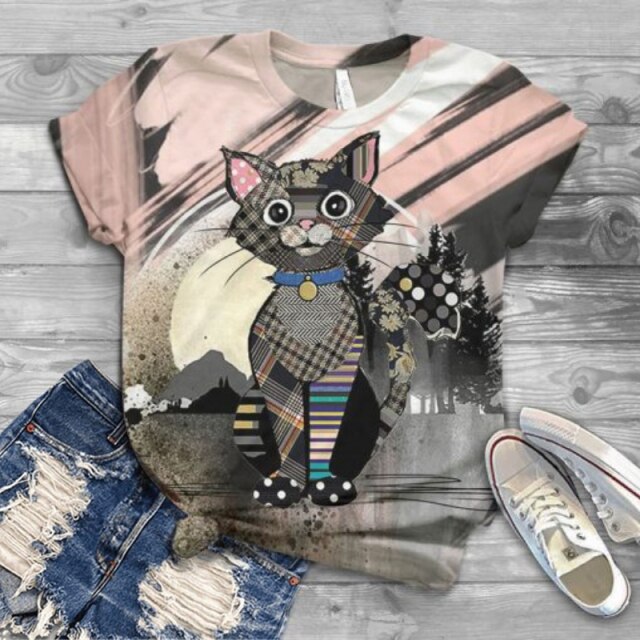 Cat Graphic T-Shirt