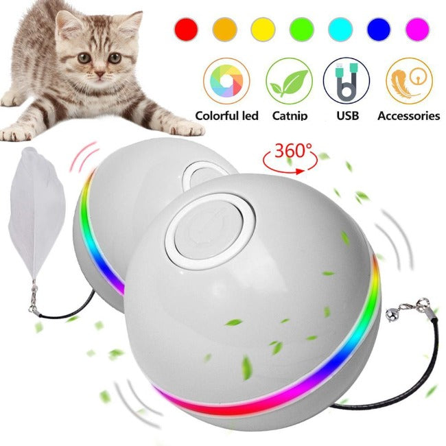 Auto-Rotating Cat Toy Ball