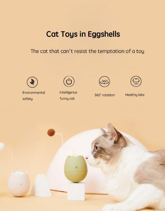 Eggshell Interactive Tumbler Cat Toy