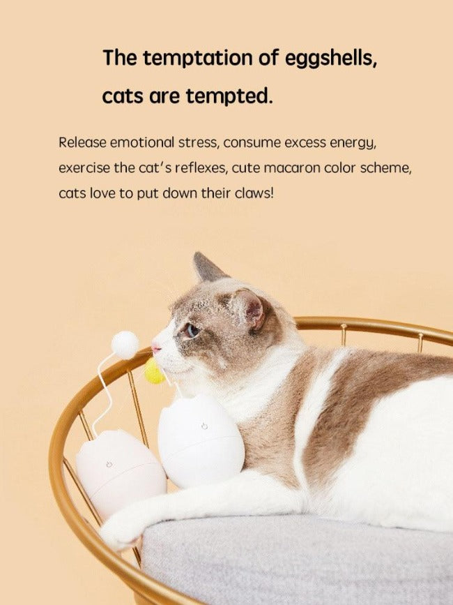 Eggshell Interactive Tumbler Cat Toy
