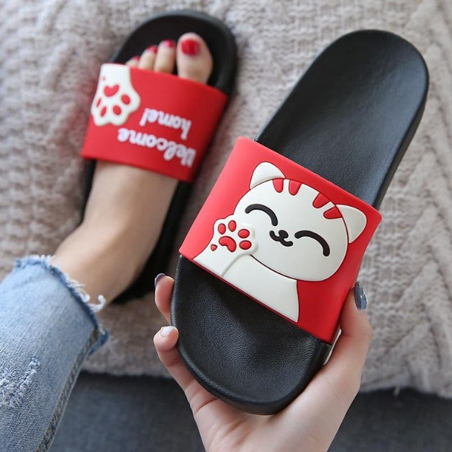Welcome Home Cute Cat Slipper