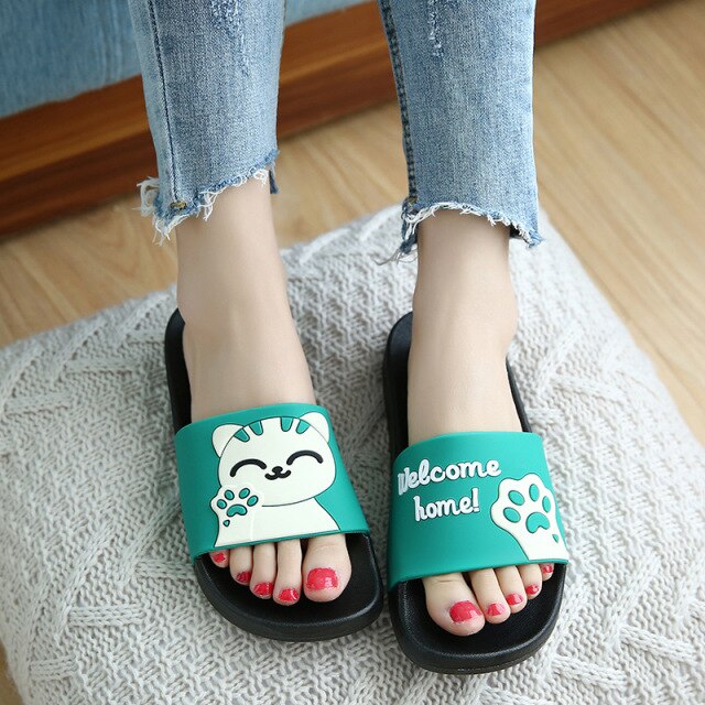 Welcome Home Cute Cat Slipper